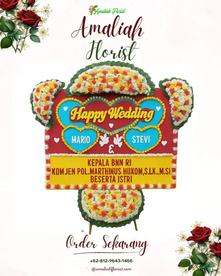 Papan Bunga Pernikahan Bah Kapul